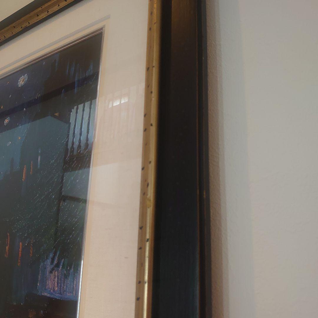 【特注額縁】GOGH　夜のカフェテラス　高級印刷画　複製画　大判