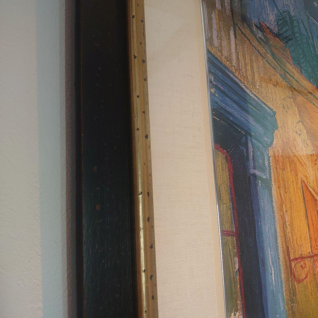 【特注額縁】GOGH　夜のカフェテラス　高級印刷画　複製画　大判