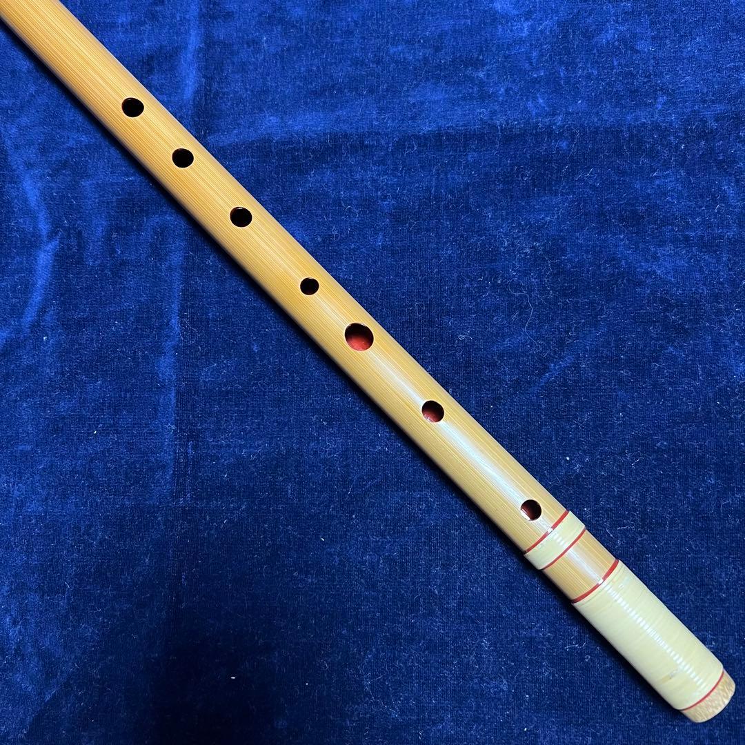 篠笛明鏡 3本調子 ドレミ調 天地巻 専用笛袋付