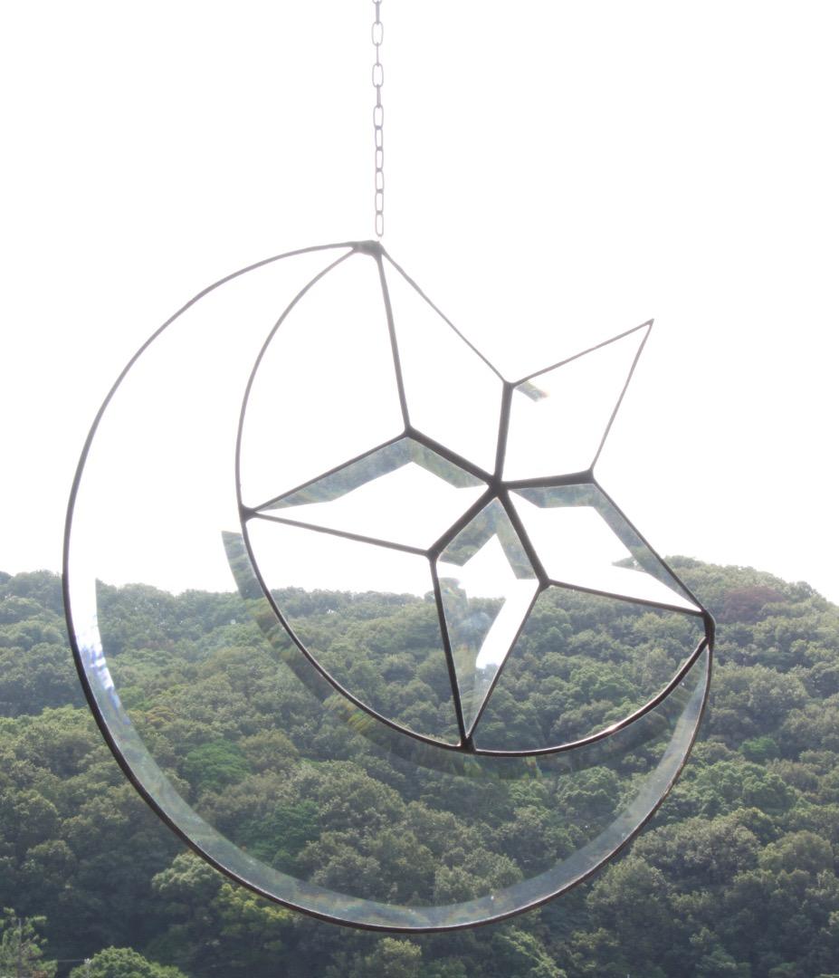 mosaik verglasung/ステンドグラス/三日月&星型/ドイツ製