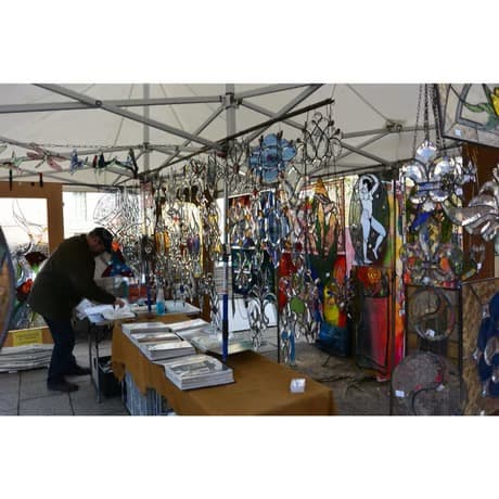 mosaik verglasung/ステンドグラス/三日月&星型/ドイツ製