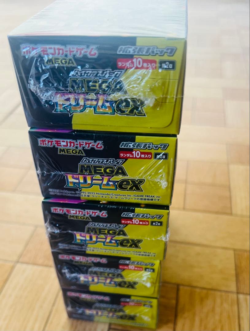 シュリンク付きポケモンカードMEGA ハイクラスパック　ドリーム ex　5Box