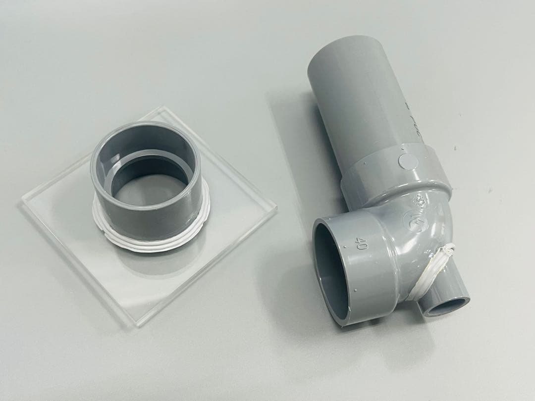 ガラス水槽オーバーフロー加工用 台座＋アクリル三重管配管セット　H360用