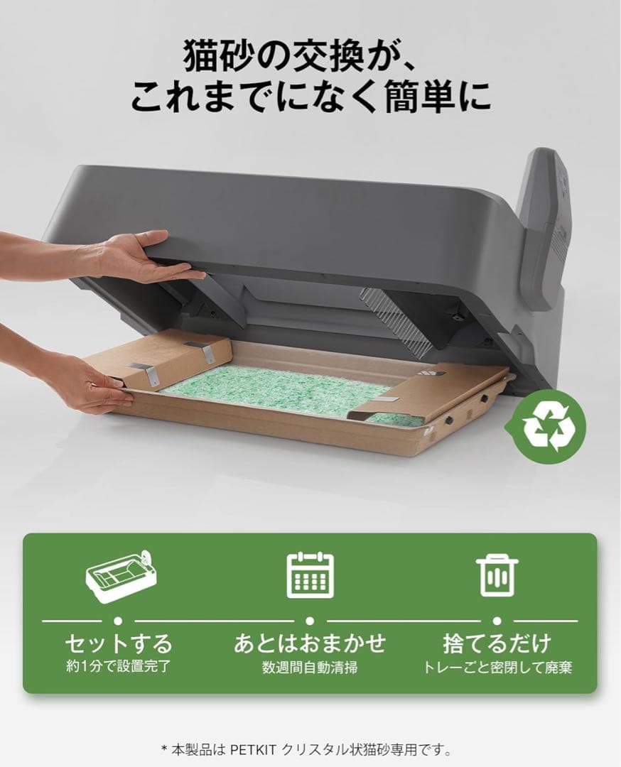 新品 PETKIT猫用 自動トイレ クリスタル猫砂 セット
