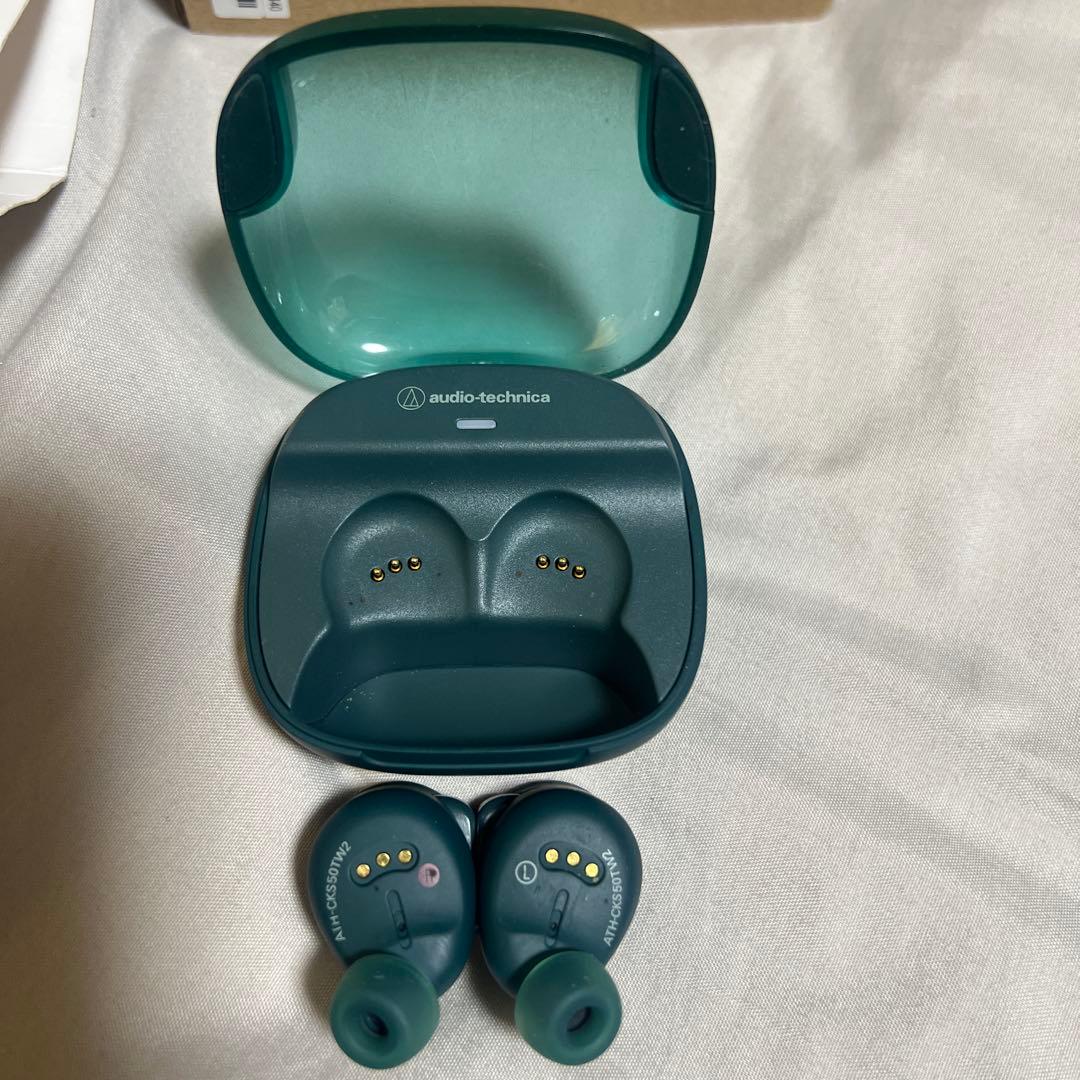 【中古品】ATH-CKS50TW2 GR(E) ワイヤレスイヤホン