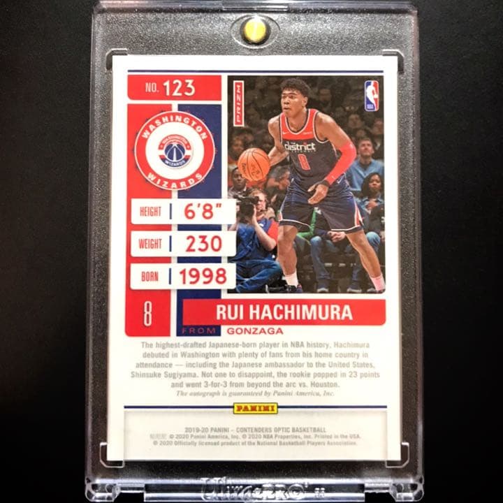 【305】 NBA カード Rui Hachimura RC auto 八村 塁