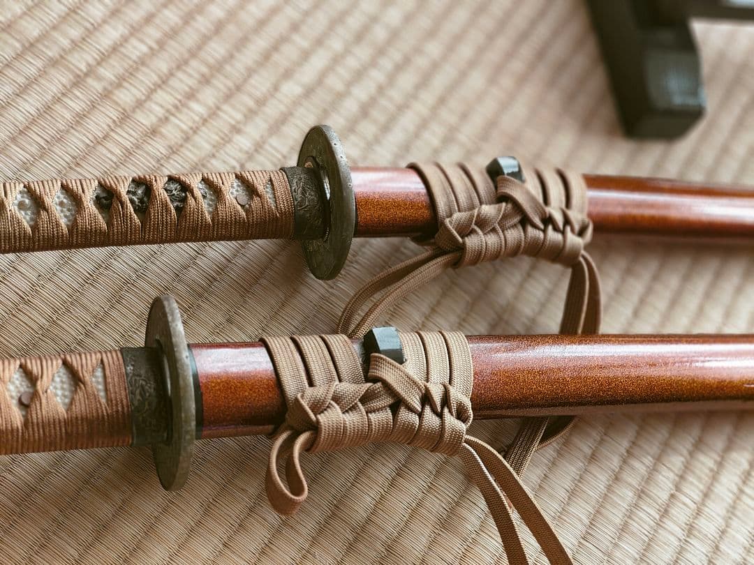 刀掛け付き模造刀大小セット