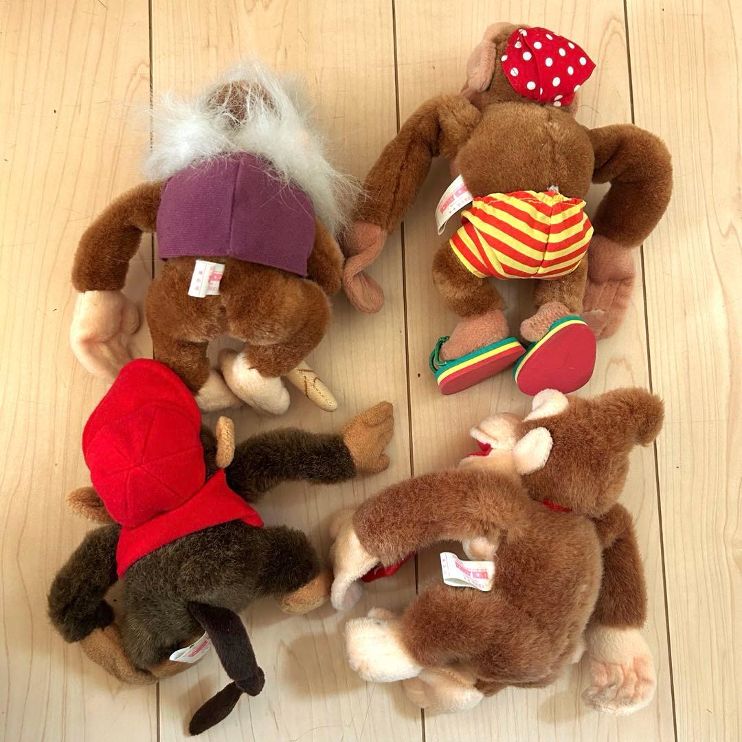 希少 1995年製 ドンキーコング ぬいぐるみ 4個セット