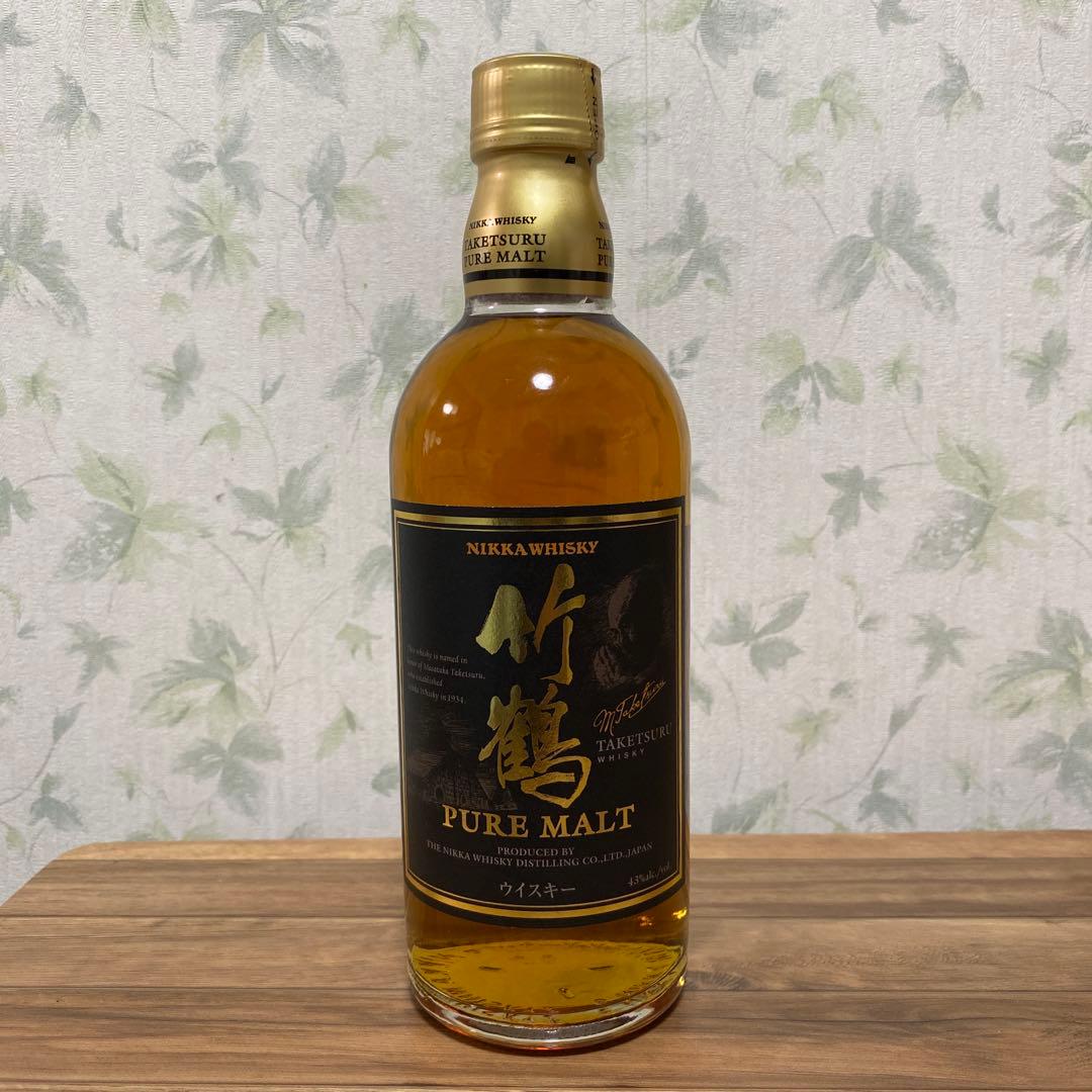 NIKKA 竹鶴 ピュアモルト 黒ラベル 500ml 43%　※終売旧ラベル美品