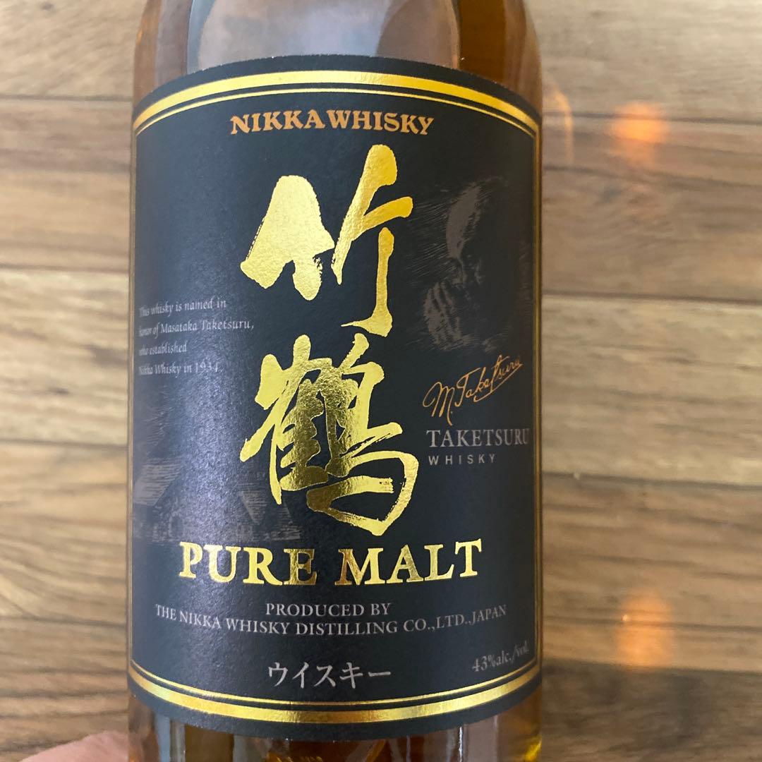 NIKKA 竹鶴 ピュアモルト 黒ラベル 500ml 43%　※終売旧ラベル美品