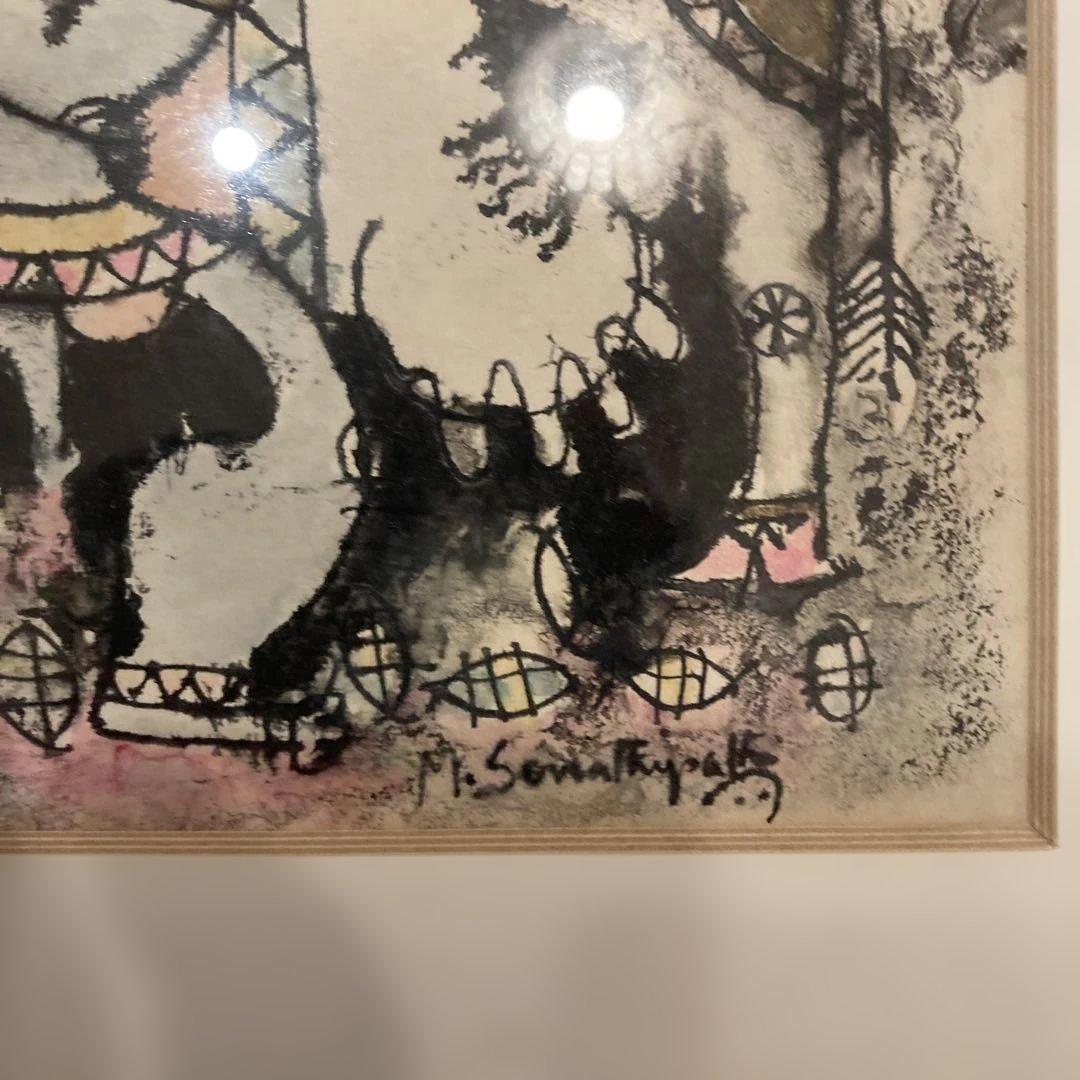 M. Somanath 木版画 神話的キャラクター