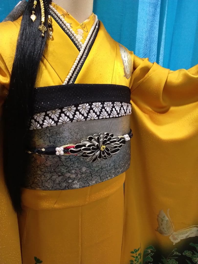 【専用】振袖フルセット、正絹振袖成人式、半襟重ね衿、帯揚げ帯締め、袋帯、長襦袢⑩