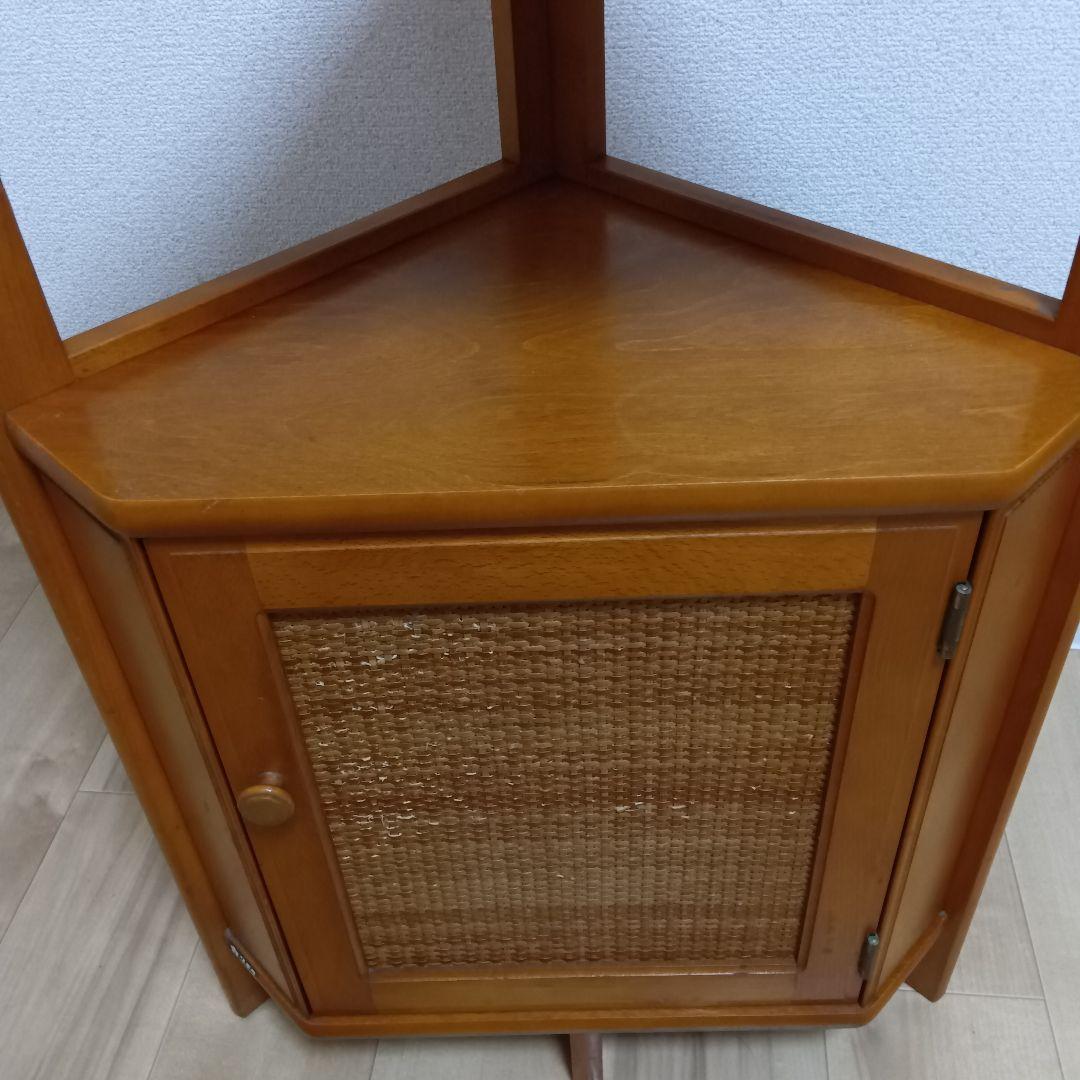 オールド　カリモク　コーナー　キャビネット　電話台　ミッドセンチュリー　電話台