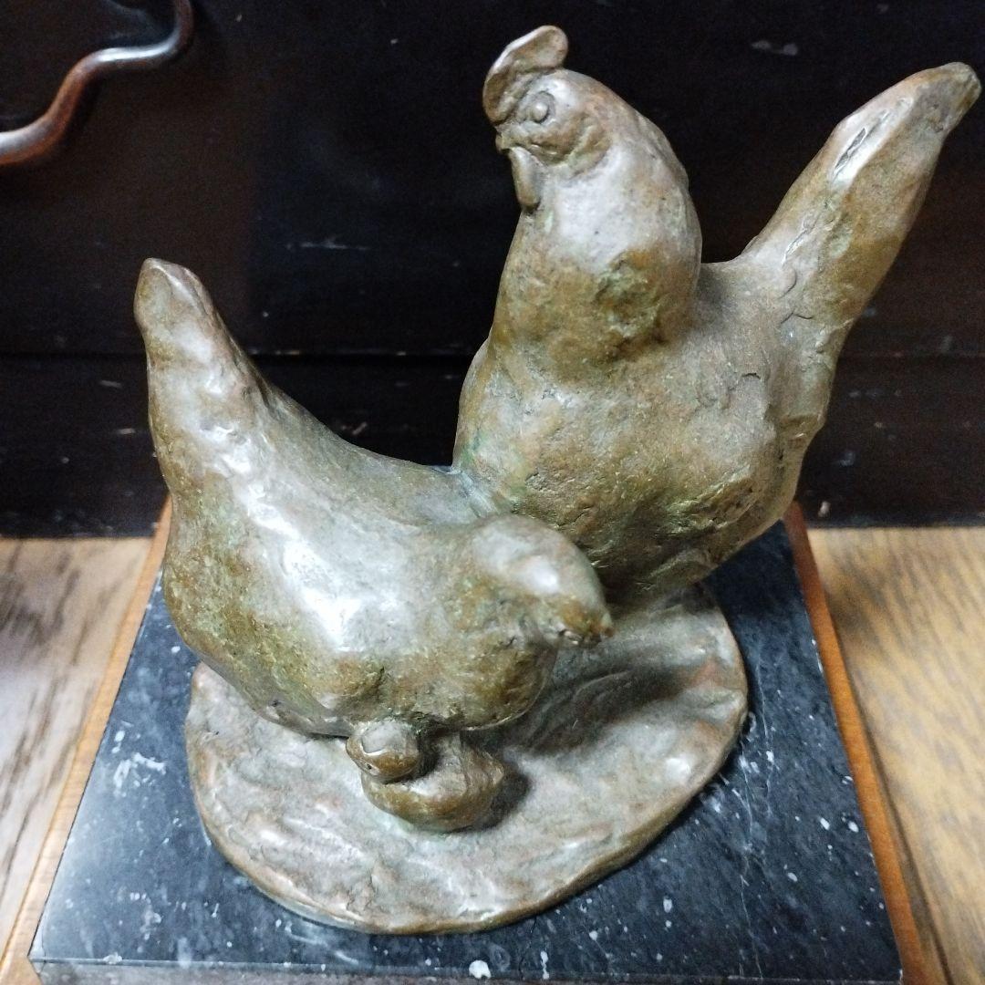 古賀忠雄作　「のどか」　ブロンズ像　箱付