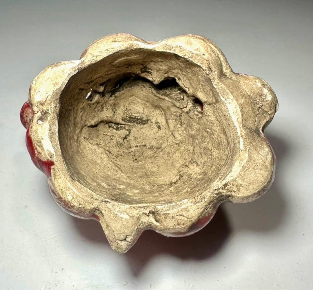 楽吉左衛門十二代 弘入造　赤獅子香炉 ／共箱／ 表千家十二代 惺斎　極め