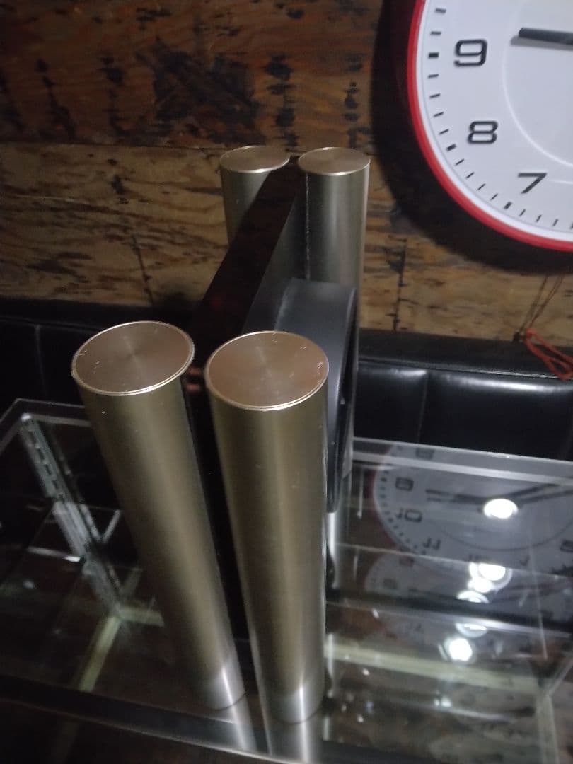 70年代　ミッドセンチュリー　SEIKO セイコー　置時計　運針　無音　メタル