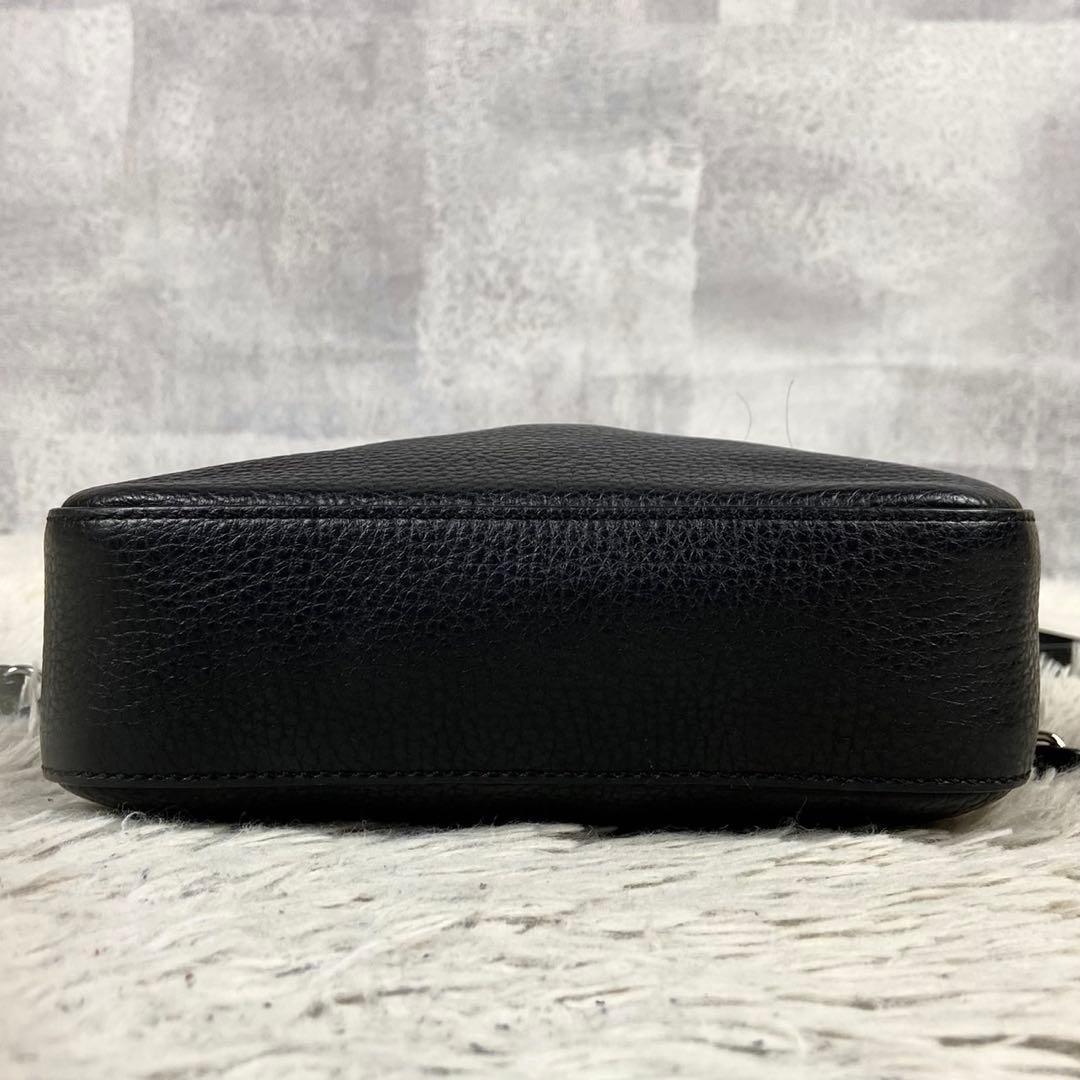 極美品 ヴィヴィアンウエストウッド レザー オーブ ショルダーバッグ ブラック