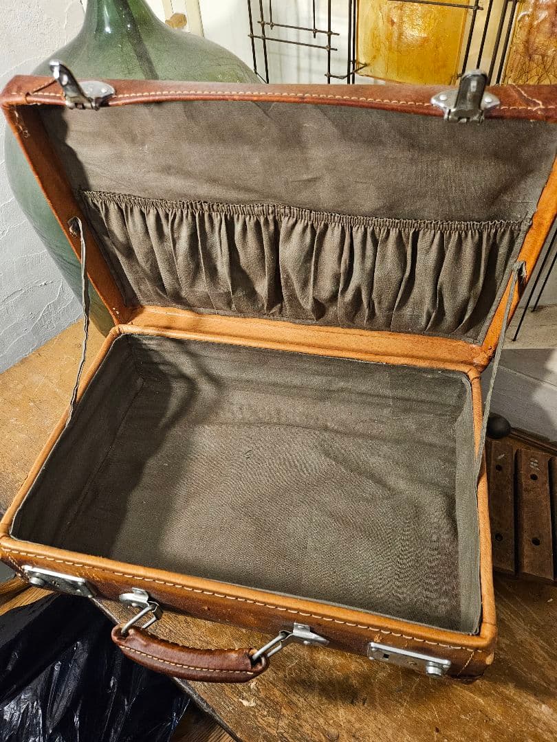 トランク　スーツケース　ビジネスバッグ　店舗什器　小ぶり　昭和レトロ　アンティー