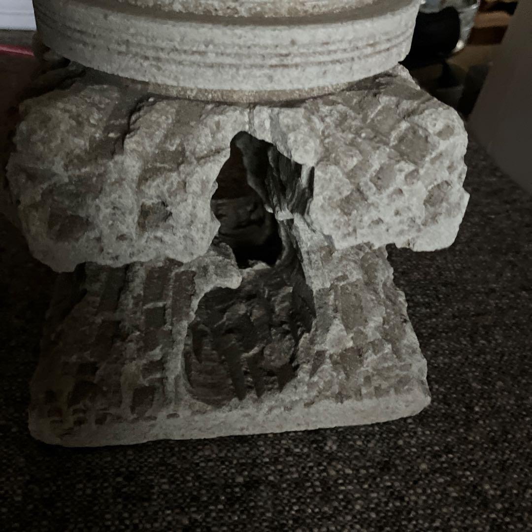 鹿沼大谷石　塔　工芸品　オブジェ　インテリア　和風　置物