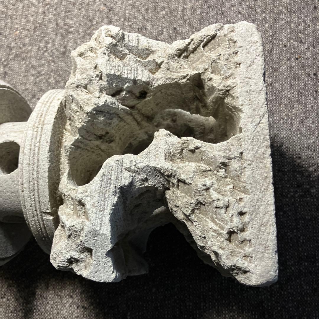 鹿沼大谷石　塔　工芸品　オブジェ　インテリア　和風　置物