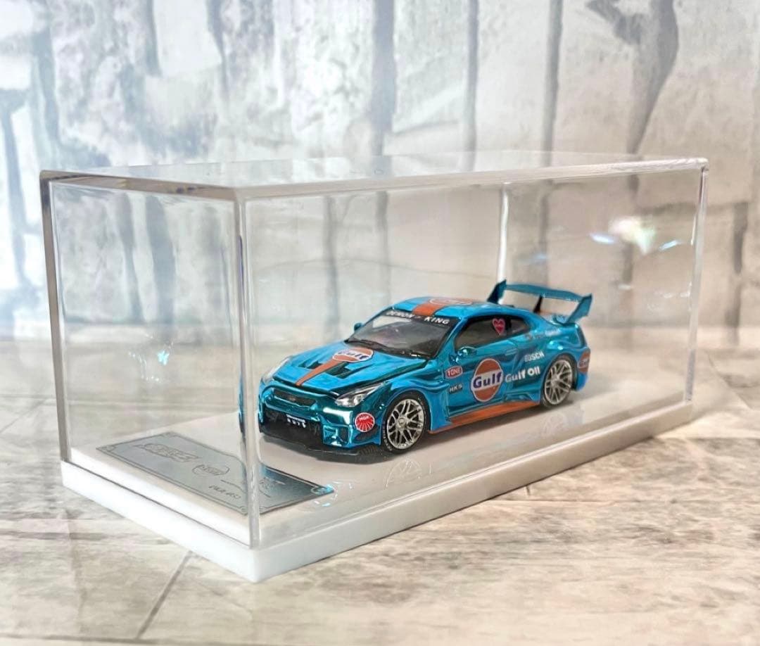 スカイライン GTR R35 RR 1/64 ミニカーGulf