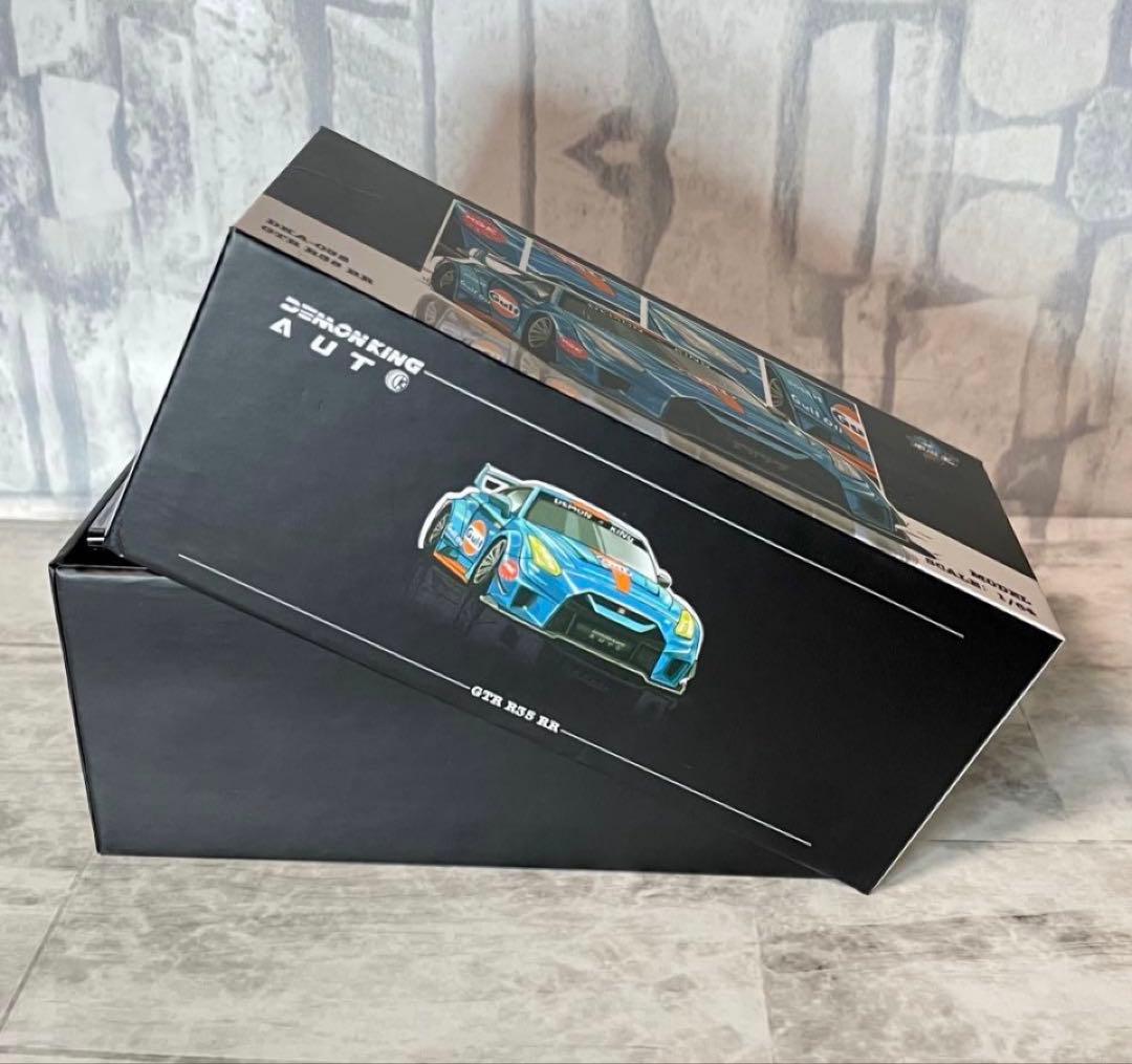 スカイライン GTR R35 RR 1/64 ミニカーGulf