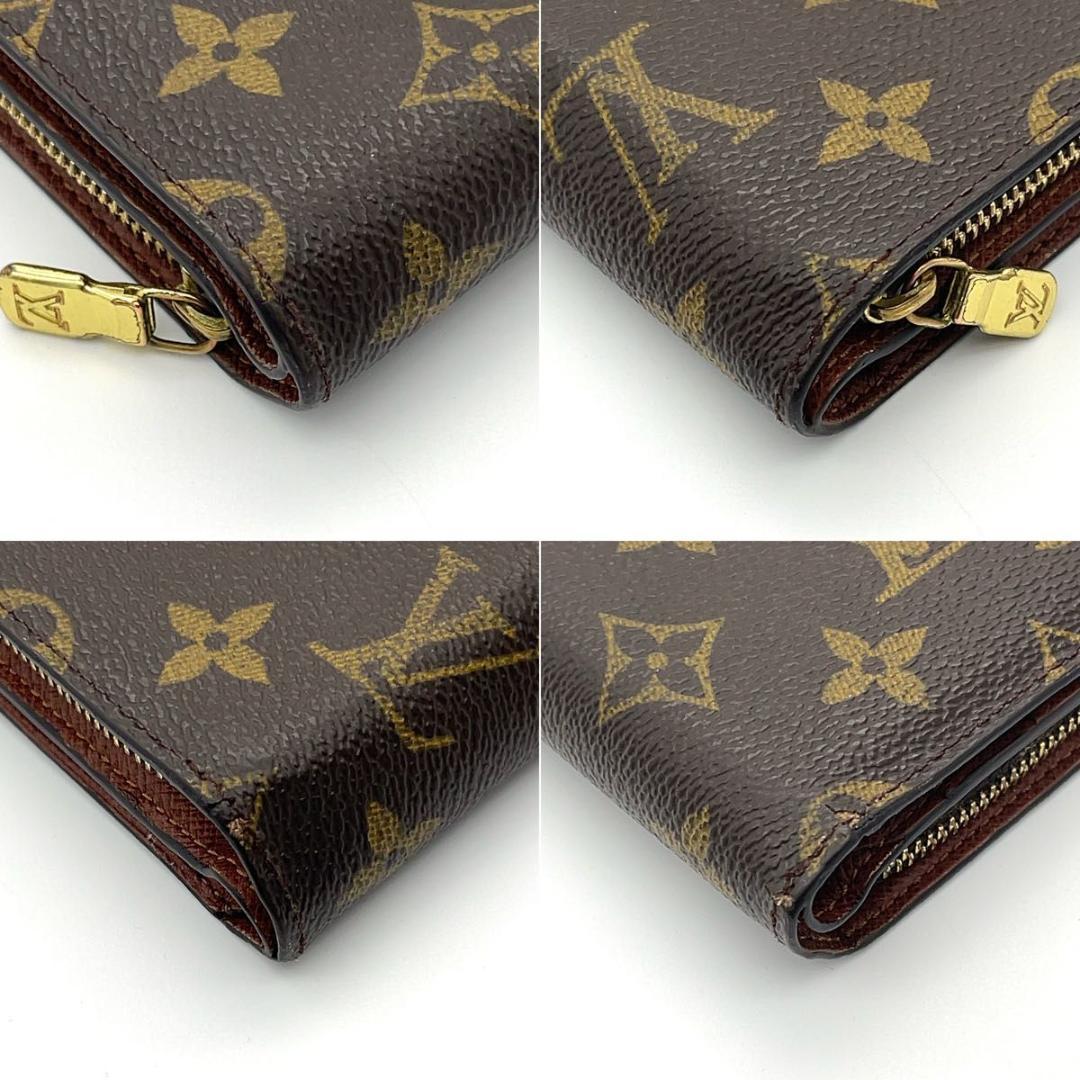 ルイヴィトン モノグラム ポルトパピエジップ 二つ折り財布 パスケース付