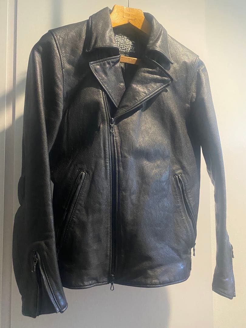 え*る様 ナノユニバース　ライダースジャケット　ダブル　羊革