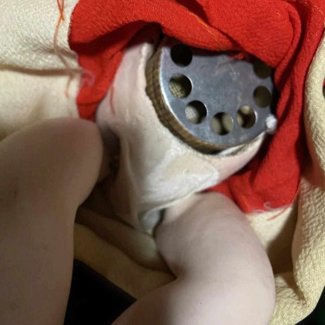 市松人形　幼人形　お座り人形　ペア　２体　昭和初期　２５ｃｍ