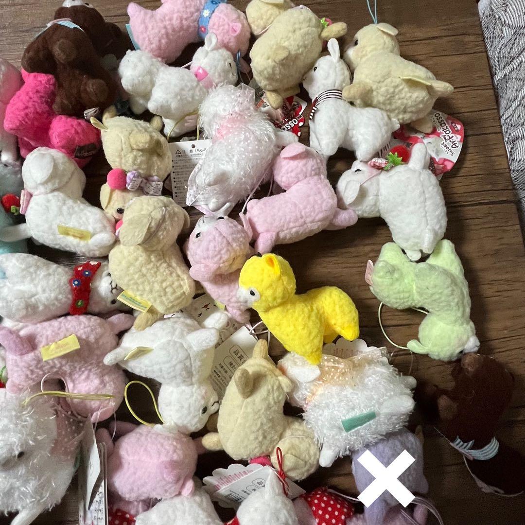 アルパカッソ＆ベイビーアルパカッソ　ぬいぐるみマスコット　小サイズ　62個セット