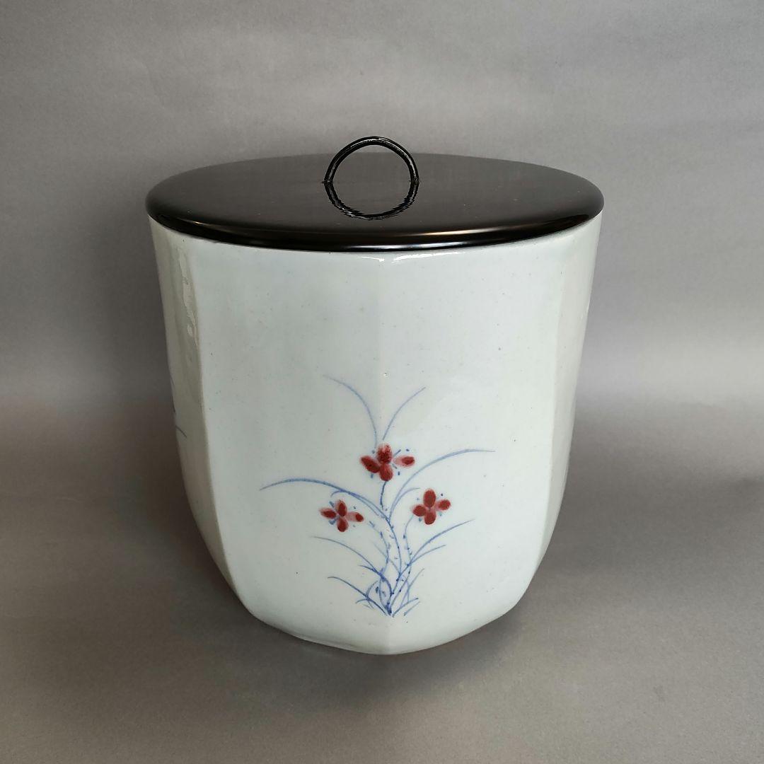 【期限限定品】李殷九　草花文白磁水指　李朝　秋草文