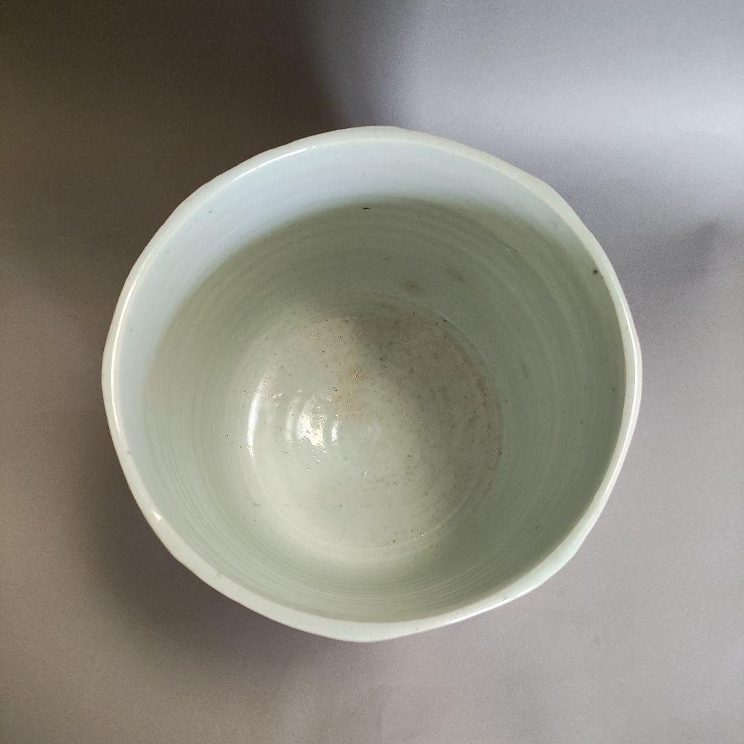 【期限限定品】李殷九　草花文白磁水指　李朝　秋草文