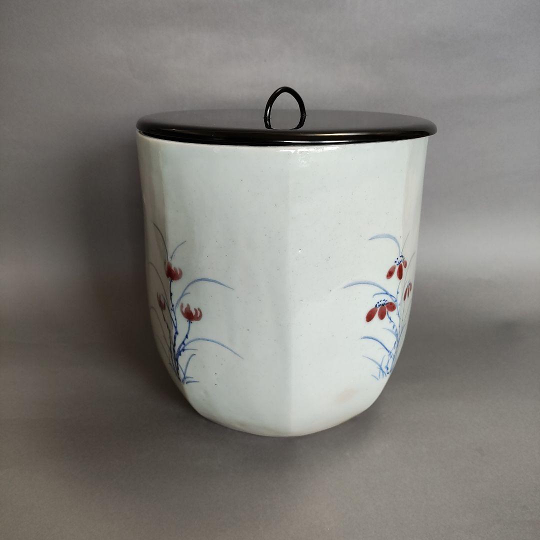 【期限限定品】李殷九　草花文白磁水指　李朝　秋草文