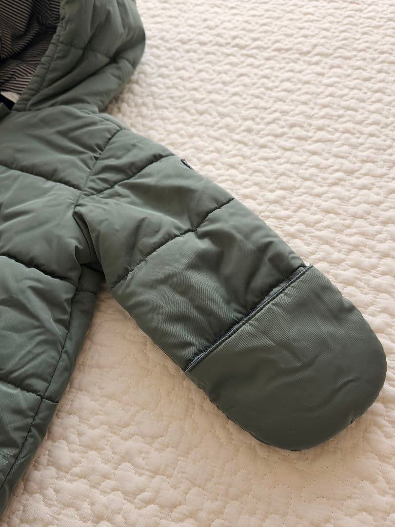 【新品未使用】プチバトー　カバーオール　アウター　12m/74cm　モスグリーン