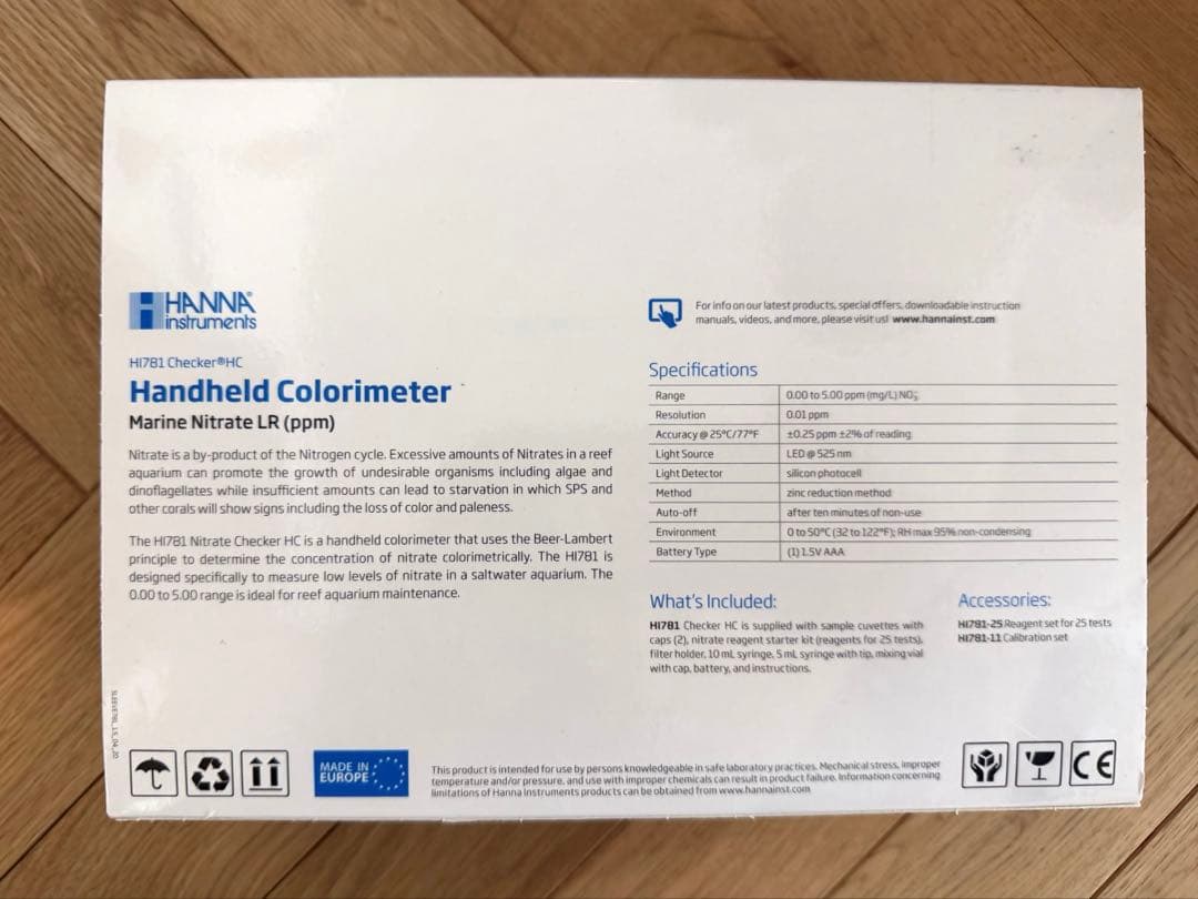 Hanna Checker Marine Nitrate LR 測定器