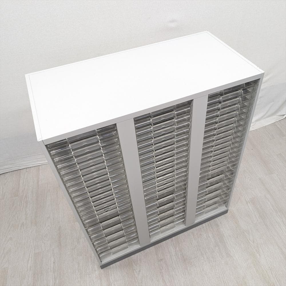 ライオン　3列 20段　レターケース　キャビネット　書類ケース　クリアケース　B