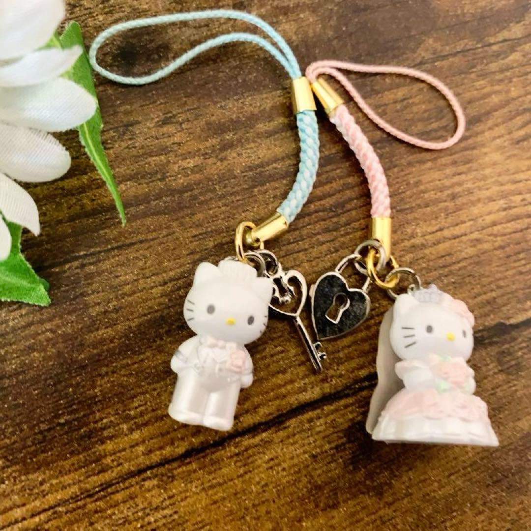 【希少レア】ハローキティ＆ディアダニエルウェディングペア根付け　2002