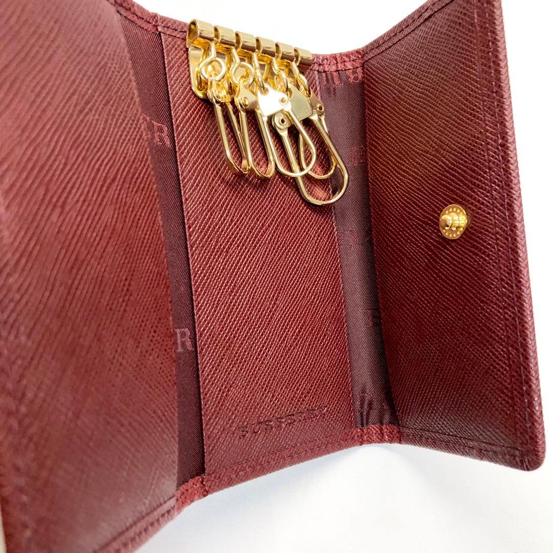 美品✨　BURBERRY バーバリー　キーケース 5連　チェック