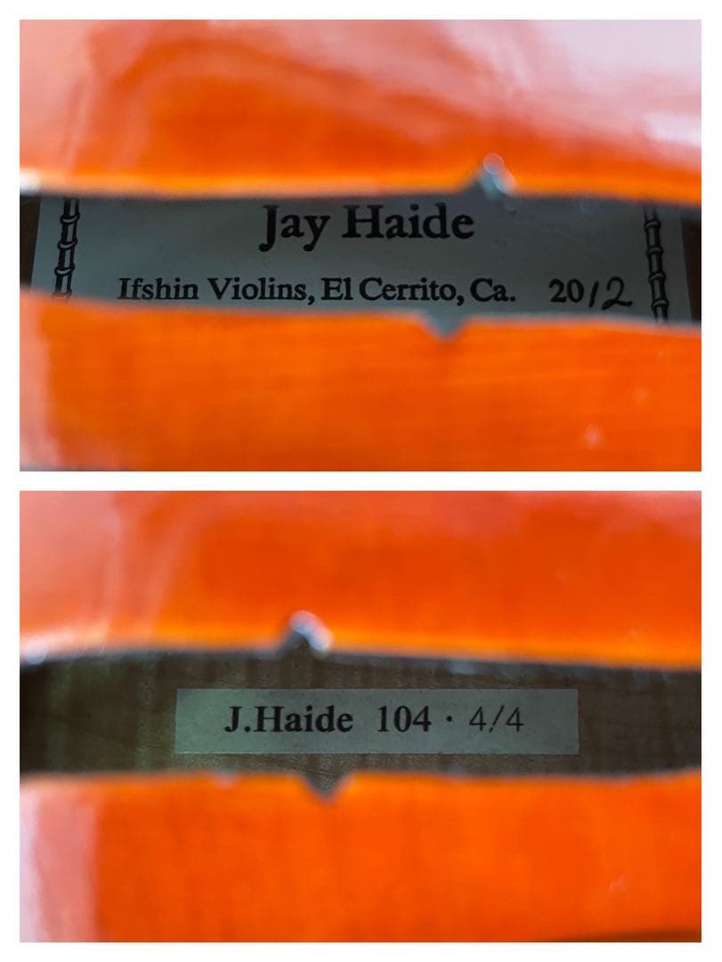 Jay Haide Ifshin Violins 2012 4/4 弓・ケース付