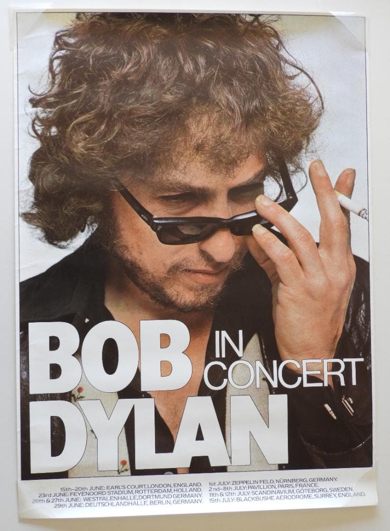 ボブディラン、1978年ヨーロッパツアー公式ポスター