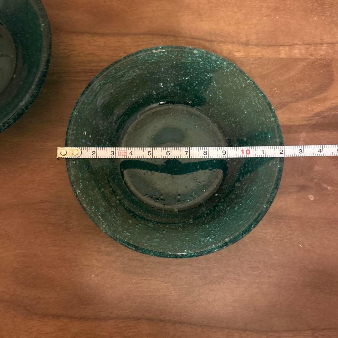 小谷眞三　倉敷ガラス　小皿12cm 2枚