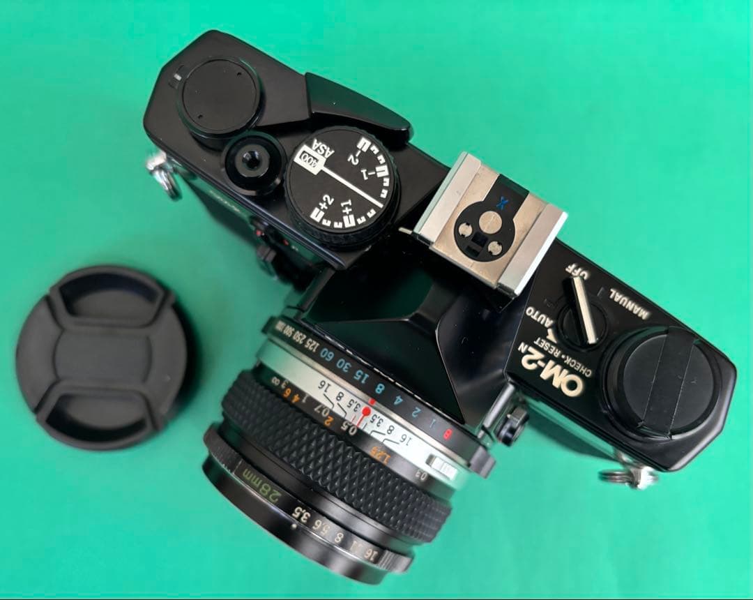 ★ OLYMPUS OM-2N BLACK + 広角レンズ　28mm
