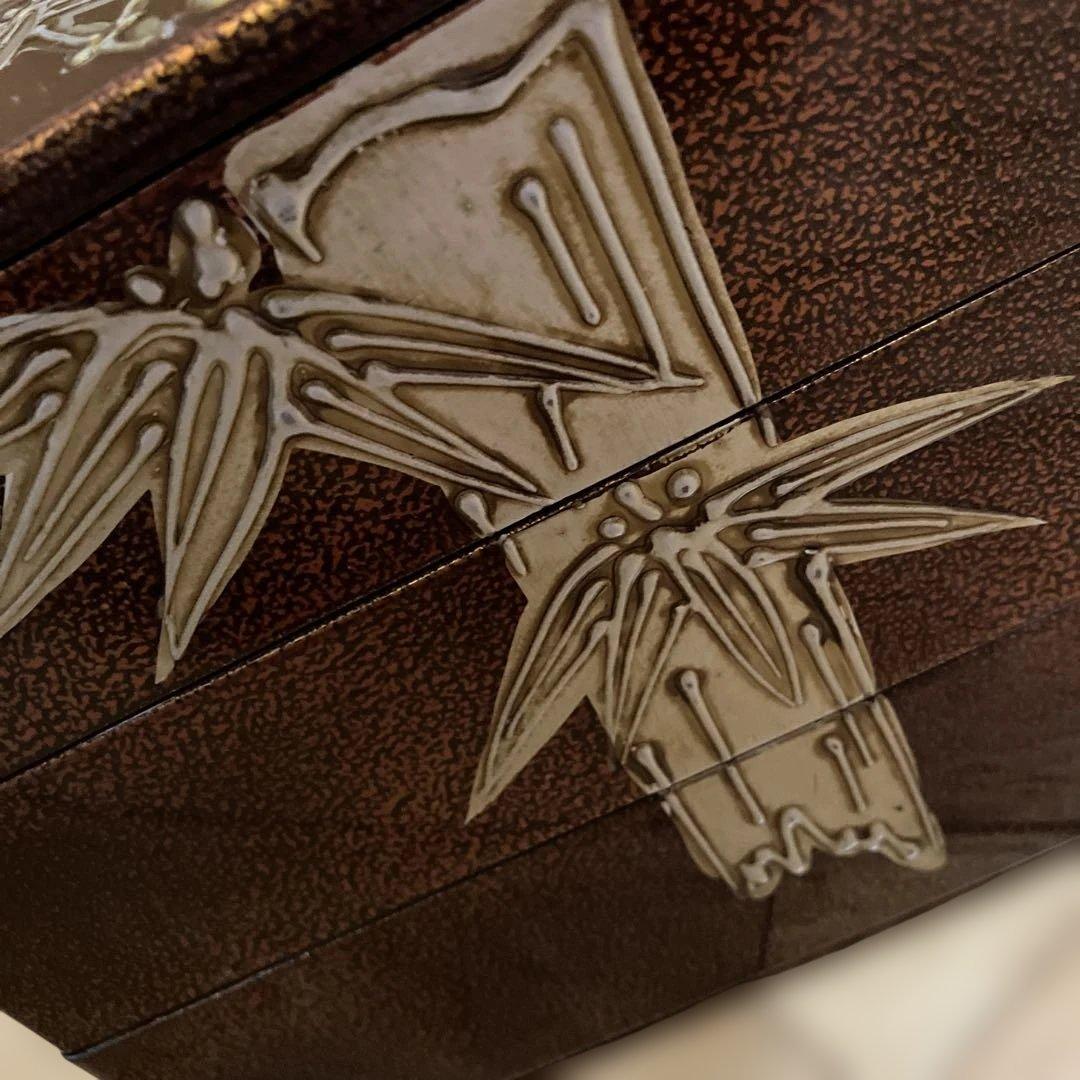 竹模様のブラウン重箱