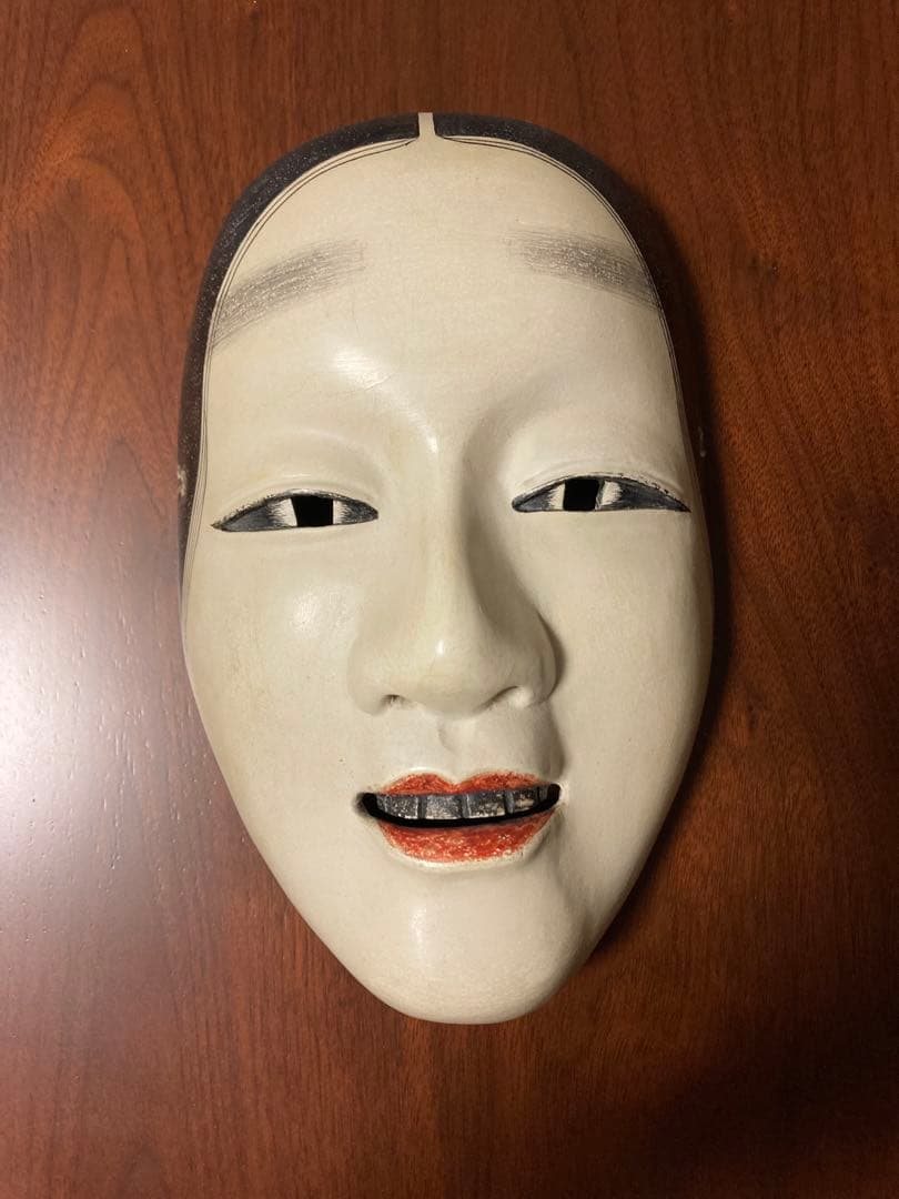 能面　木彫り　手作り