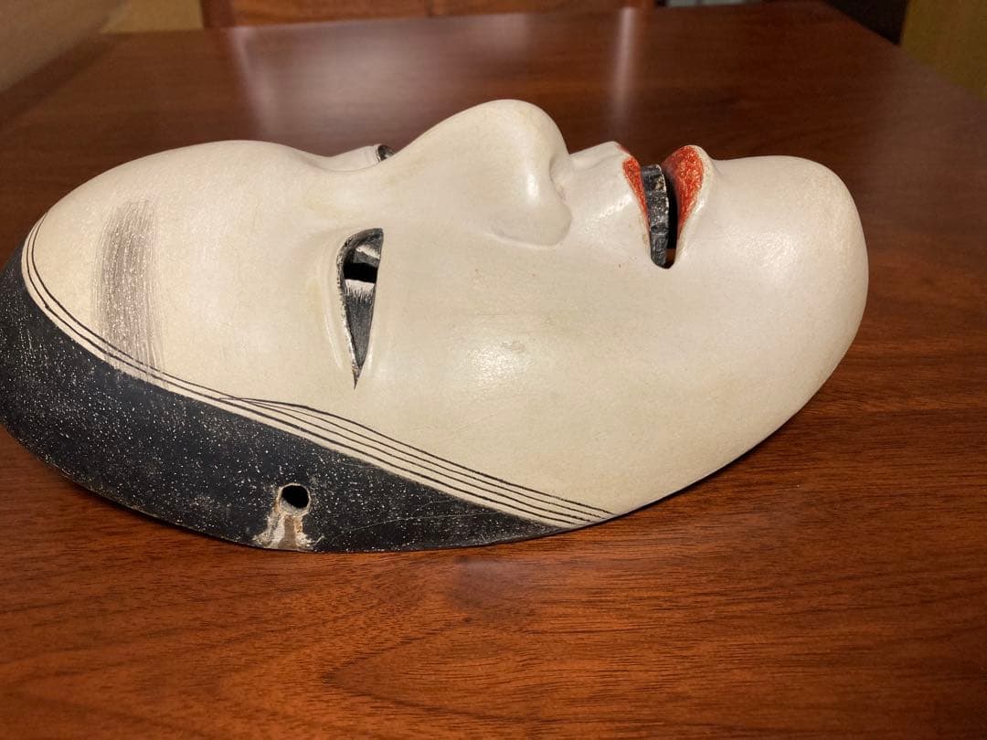 能面　木彫り　手作り