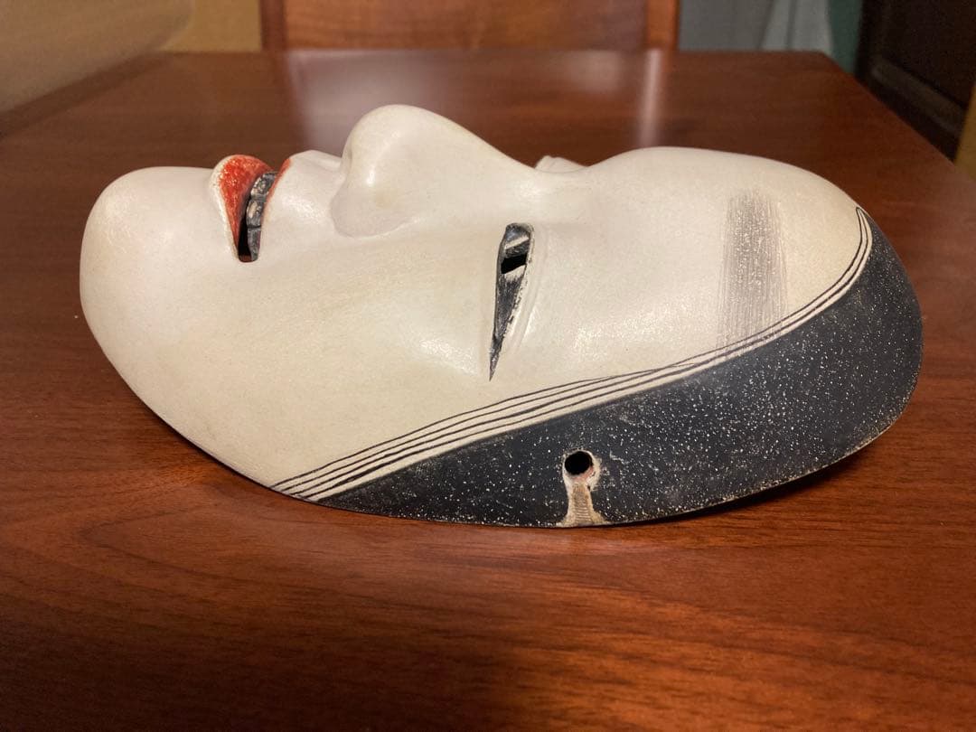 能面　木彫り　手作り