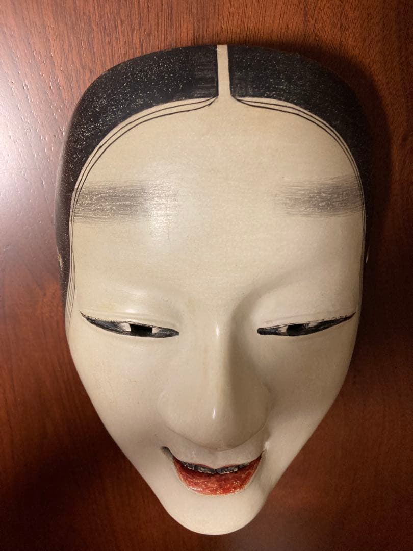 能面　木彫り　手作り