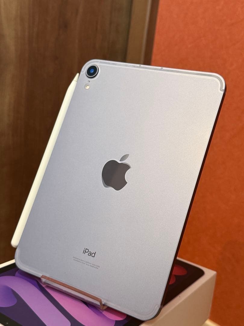 【極美品】iPad mini 6 セルラーパープル 本体 ApplePencil