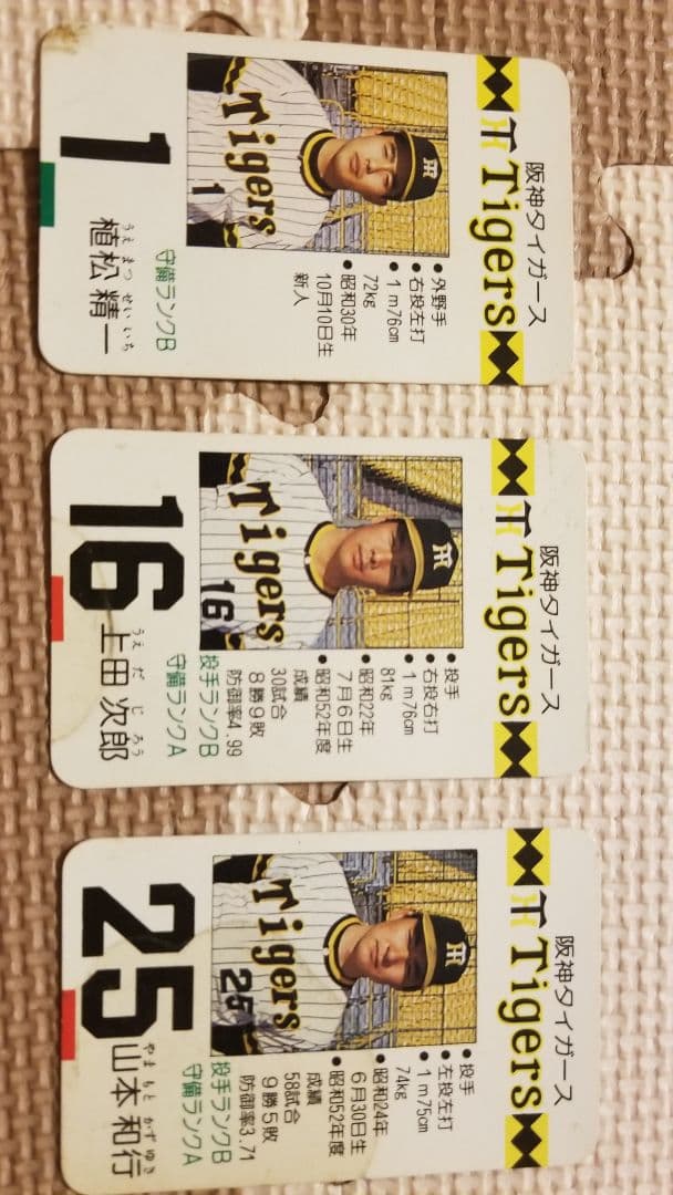 タカラプロ野球カードゲーム　昭和53年度阪神タイガース
