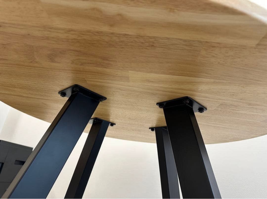 kanademono 天然木ラウンドテーブル 81cm